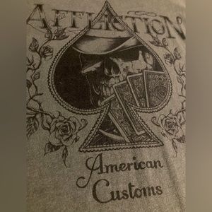 Affliction Men’s American Customs Graphic “ACES HIGH” SS Tee size Medium